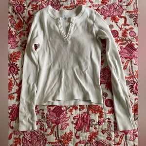 brandy melville white long sleeve shirt